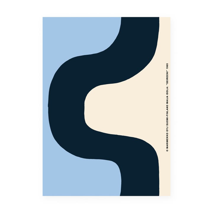 Lámina Seireeni 50x70 cm - azul-beige - Marimekko