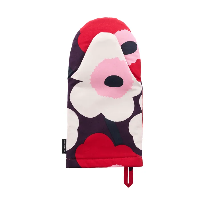 Manopla de cocina Pieni Unikko - Plum-cranberry-off white-rose - Marimekko