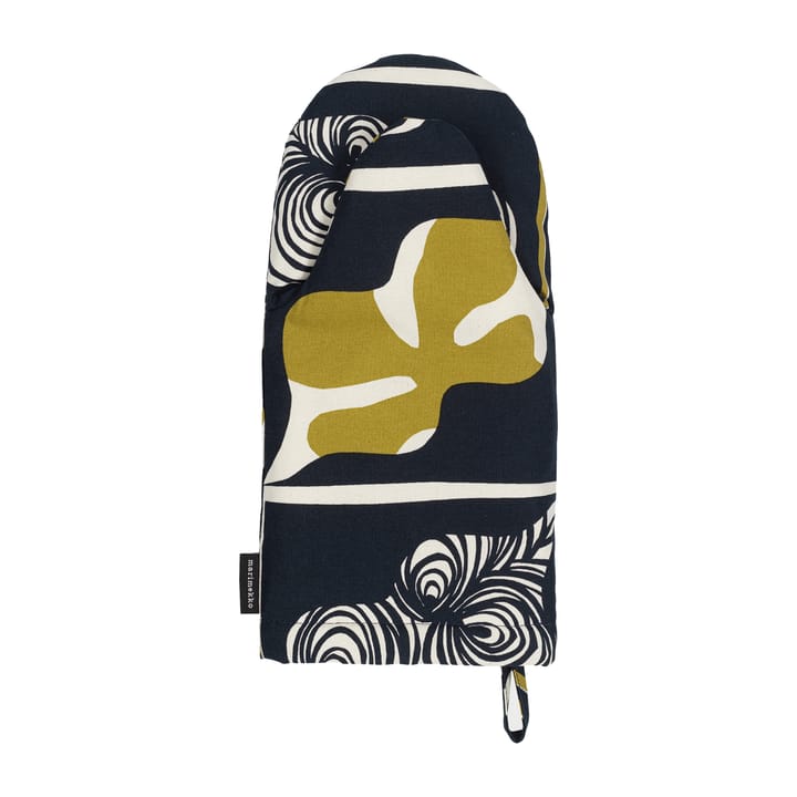 Manopla de horno Pieni Rukinlapa, azul oscuro-verde-blanco Marimekko