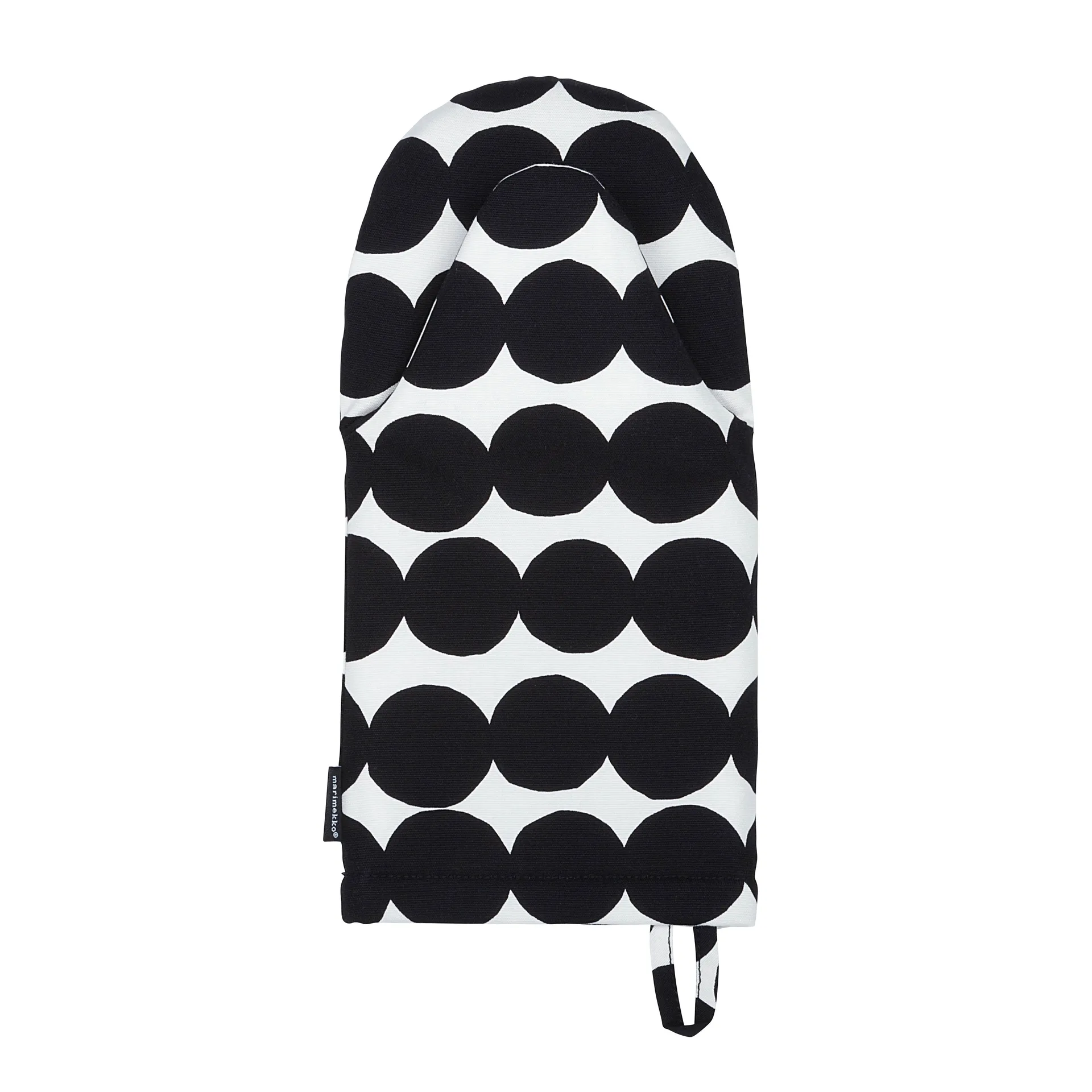 Manopla horno Räsymatto, negro-blanco Marimekko