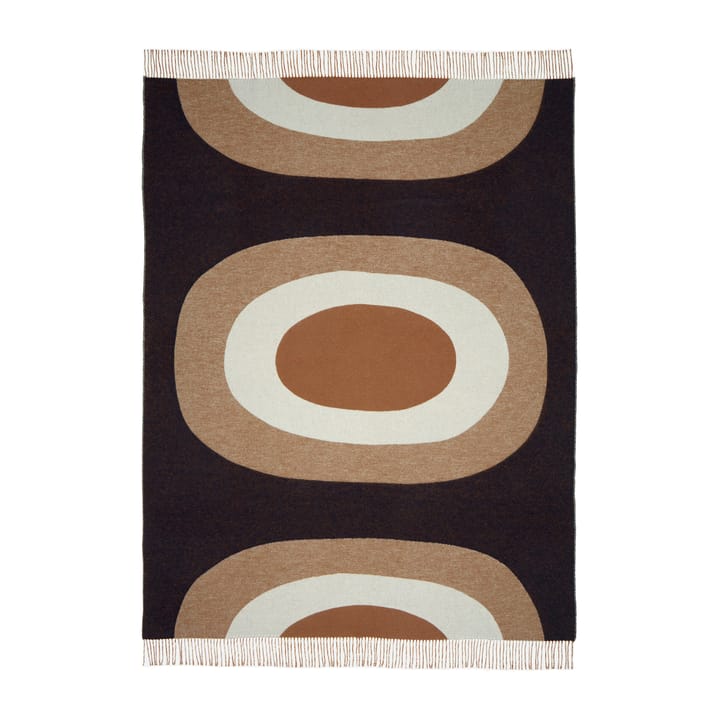 Manta Melooni 130x170 cm - marrón-off white-azul oscuro - Marimekko