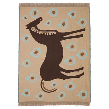 Manta Musta Tamma 130x180 cm - marrón-blanco-azul - Marimekko