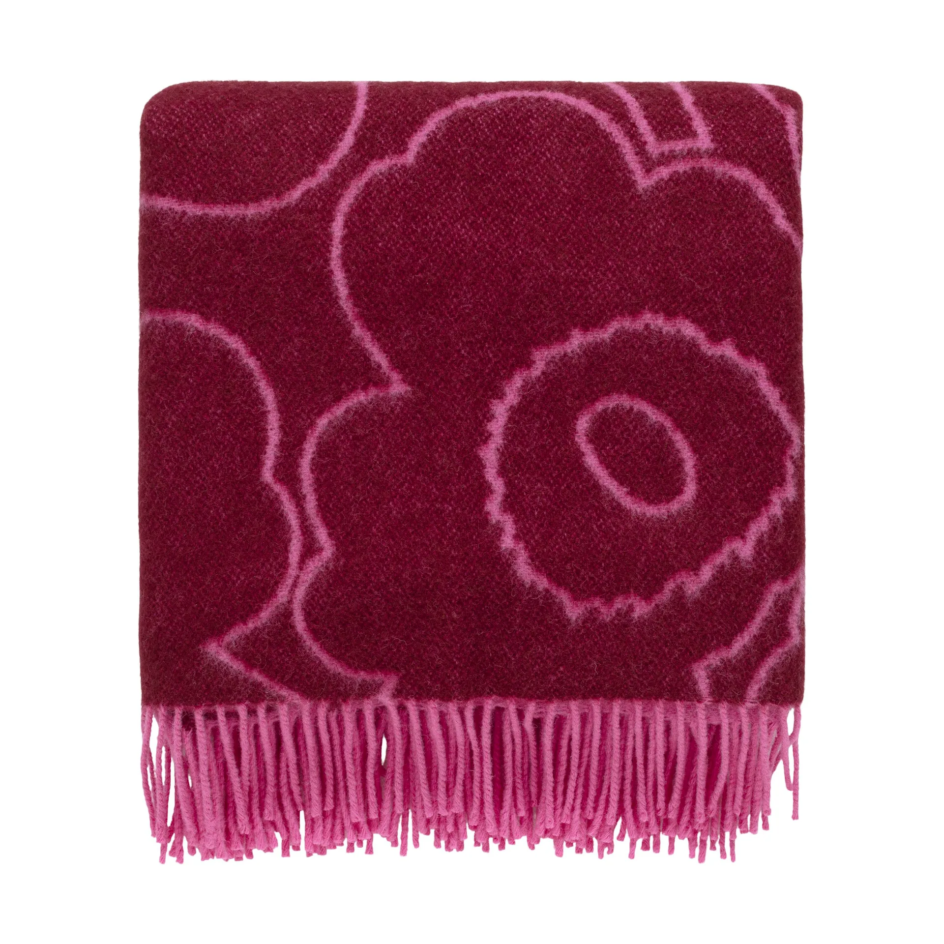 Manta Piirto Unikko 130x170 cm, Burgundy-fuchsia Marimekko