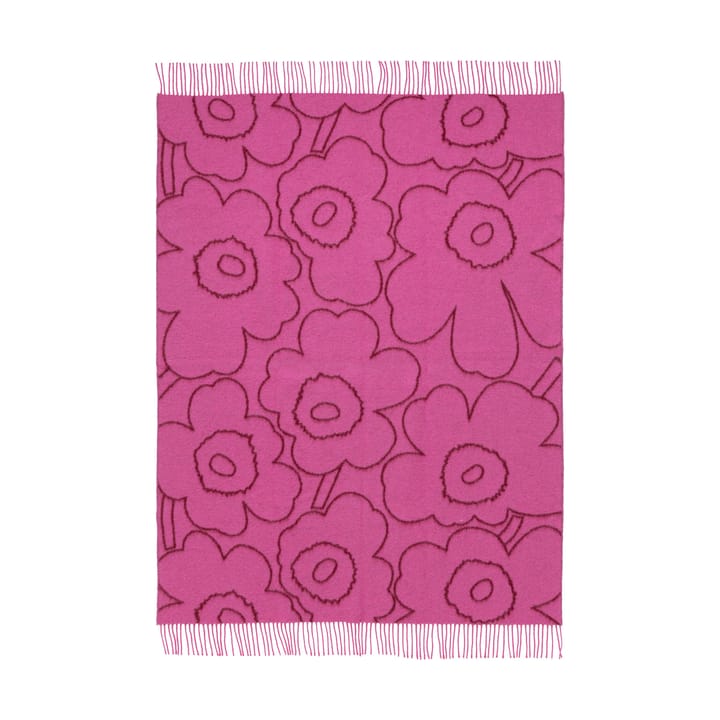 Manta Piirto Unikko 130x170 cm, Burgundy-fuchsia Marimekko