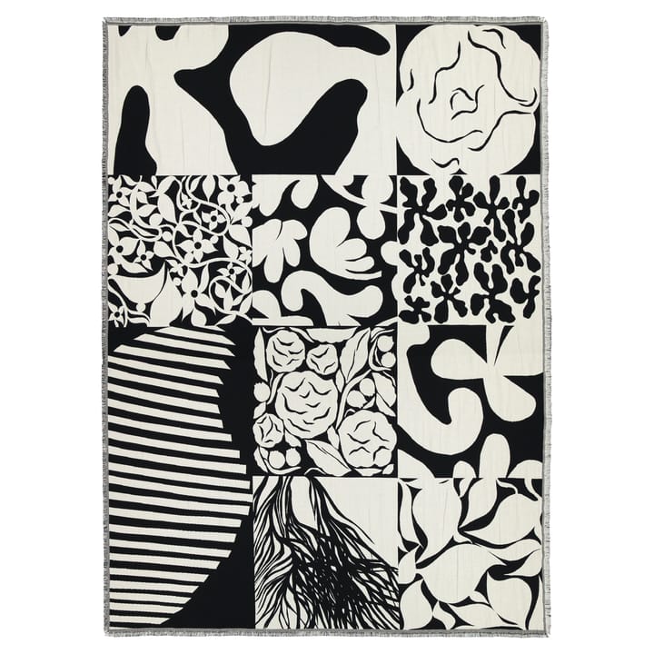 Manta Ruudut 130x180 cm - negro-blanco - Marimekko