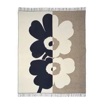 Manta Suur Unikko 130x170 cm - azul oscuro-arena-offwhite-oro - Marimekko