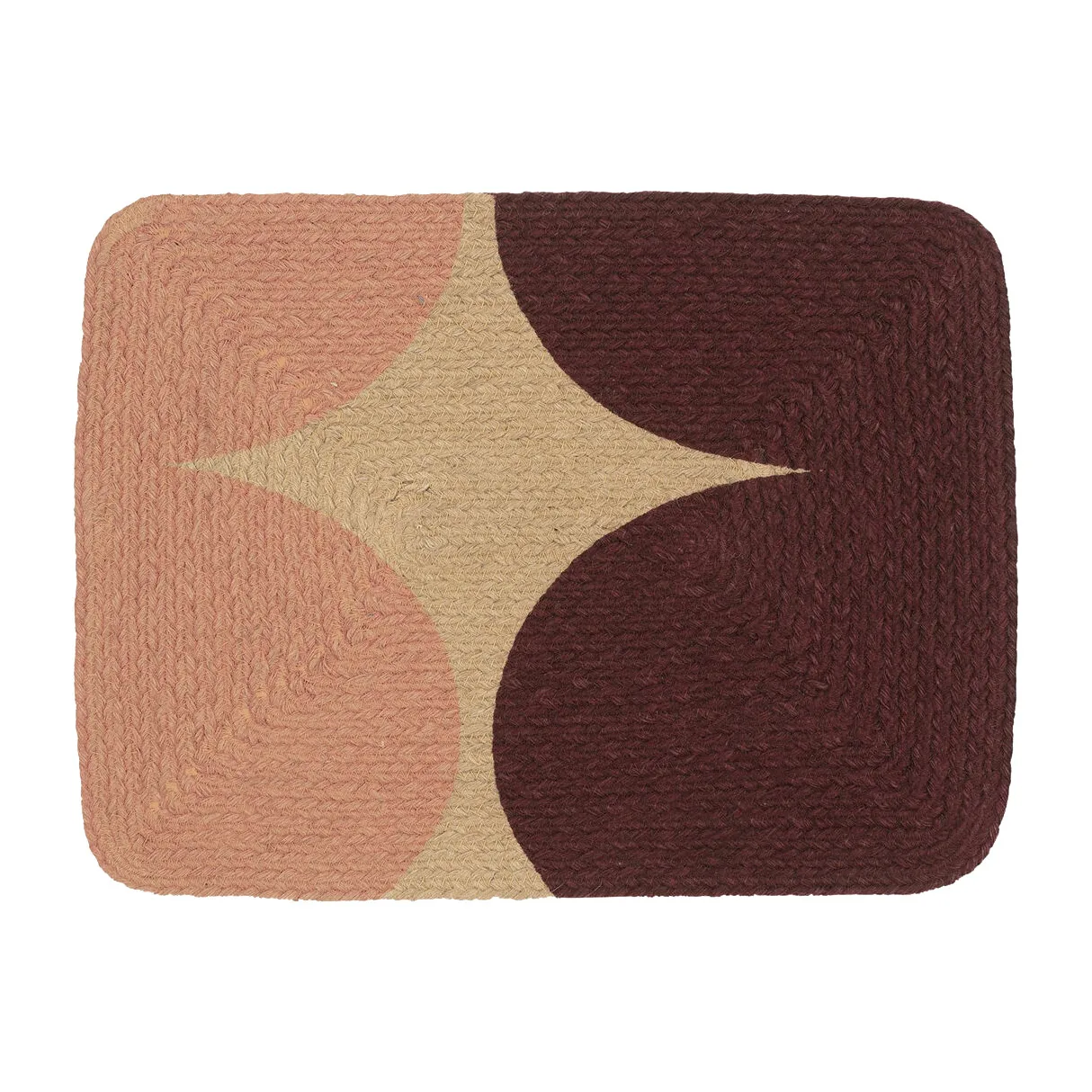 Mantel individual Härkä Jute, Jute-burgundy-peach Marimekko