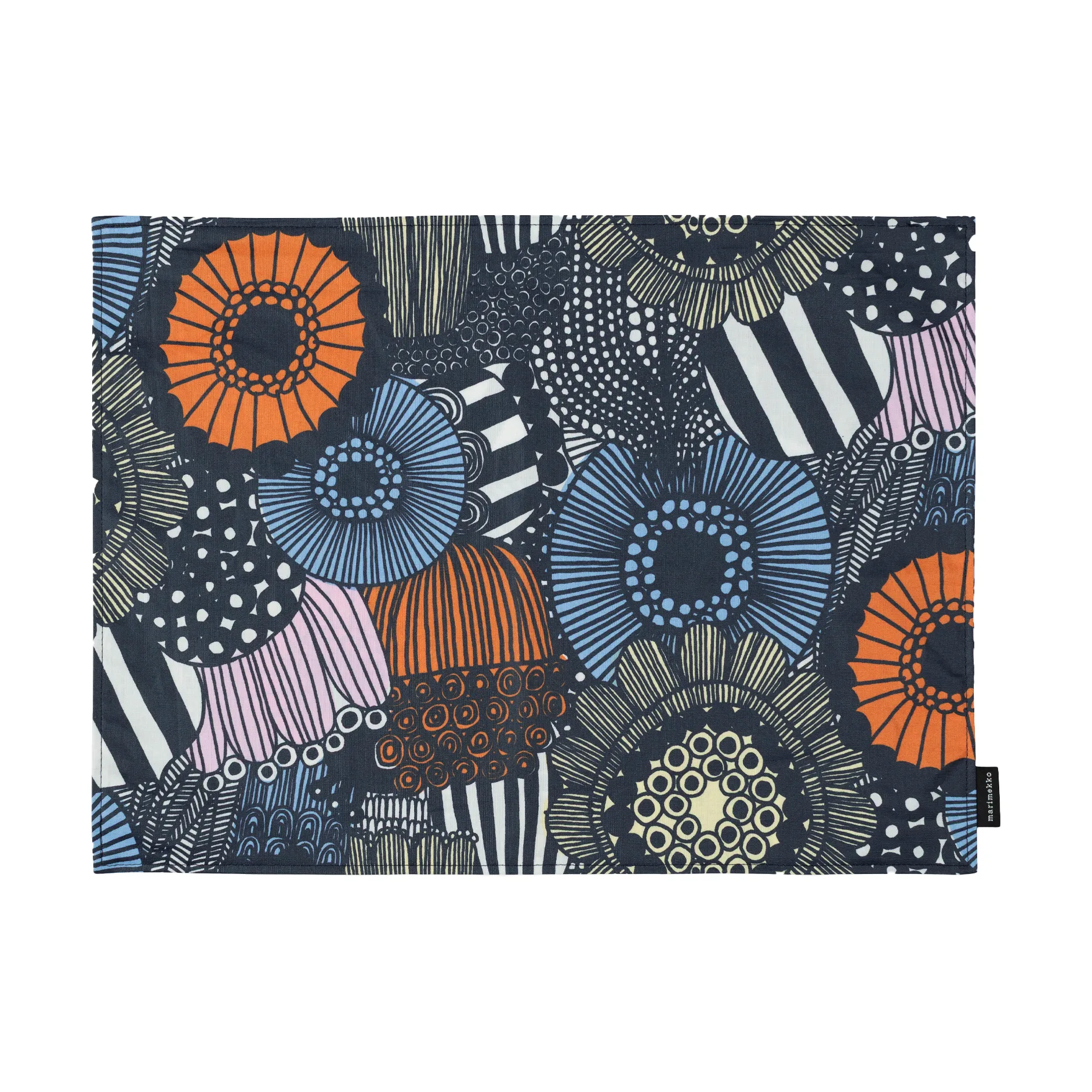 Mantel individual Pieni Siirtolapuutarha, White-yellow-orange-light blue Marimekko