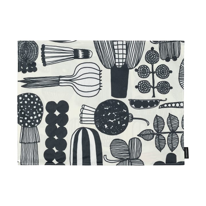 Mantel individual Puutarhurin parhaat 31x42 cm - White-black-orange - Marimekko