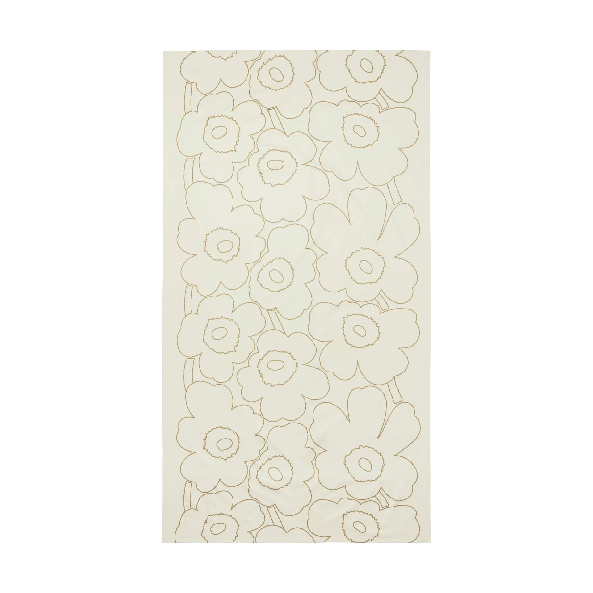 Mantel Piirto Unikko 135x250 cm, Linen- gold Marimekko