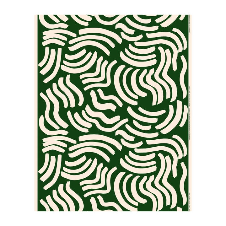 Mantel resinado Hyräily, Verde-algodón Marimekko
