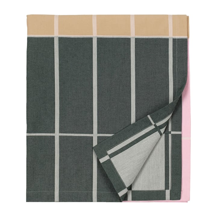 Mantel Tiiliskivi 156x280 cm - Beige-rosa-verde oscuro - Marimekko