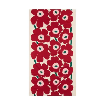 Mantel Unikko - Off white-cranberry-rose, 135x250 cm - Marimekko
