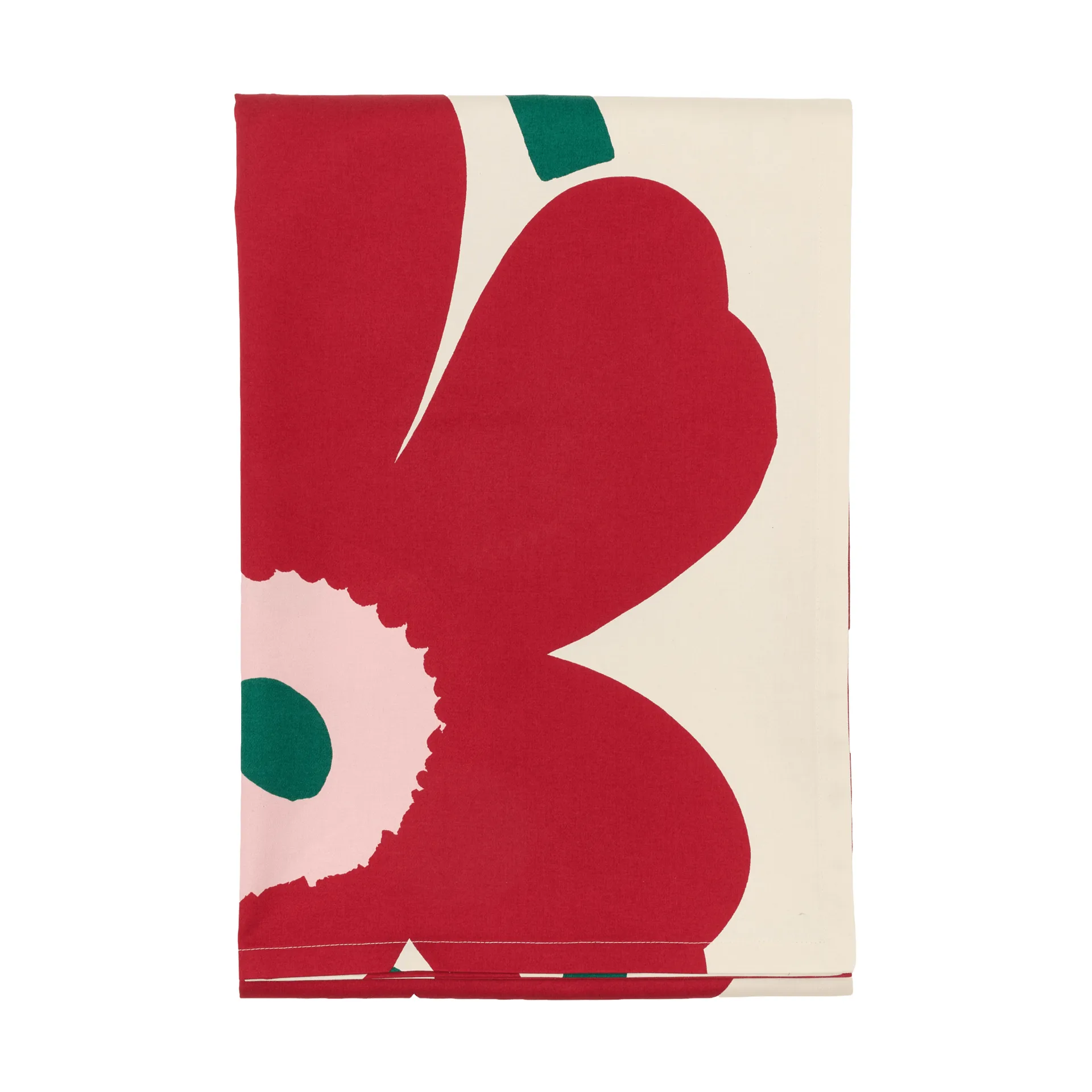 Mantel Unikko, Off white-cranberry-rose, 135x250 cm Marimekko