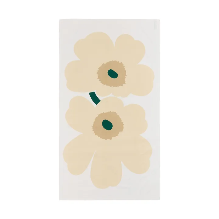 Mantel Unikko - White-hay-sand-emerald - Marimekko