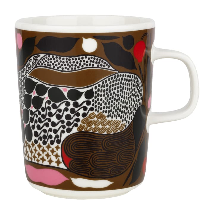 Mug Rusakko 25 cl - blanco-marrón-verde-rojo - Marimekko