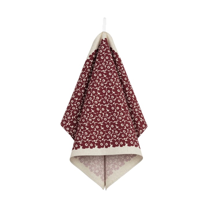 Paño de cocina Pikkuinen Unikko 47x70 cm - Linen-burgundy - Marimekko