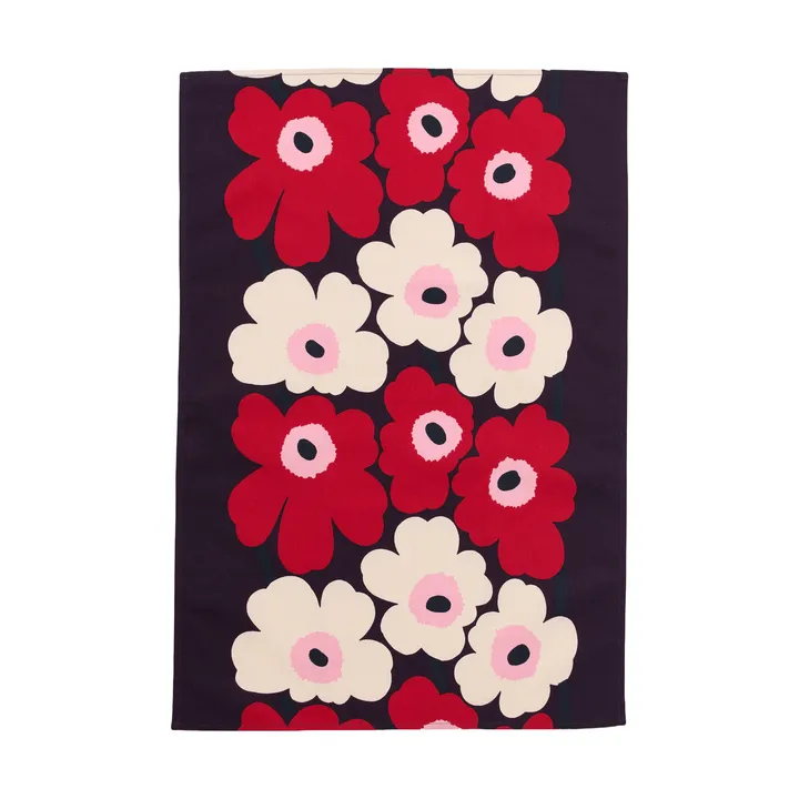 Paño de cocina Unikko 47x70 cm - Plum-cranberry-off white-rose - Marimekko