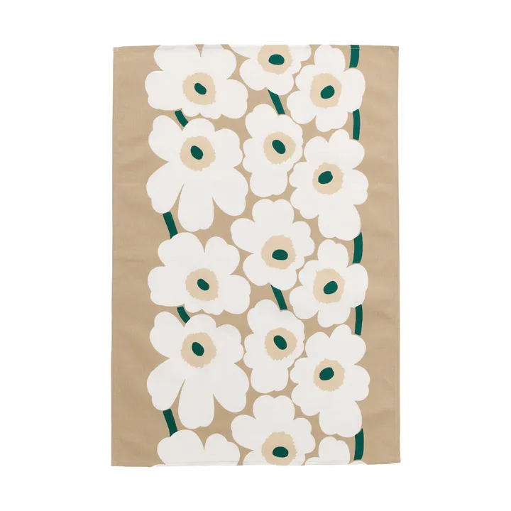 Paño de cocina Unikko 47x70 cm - Sand-white-hay-emerald - Marimekko