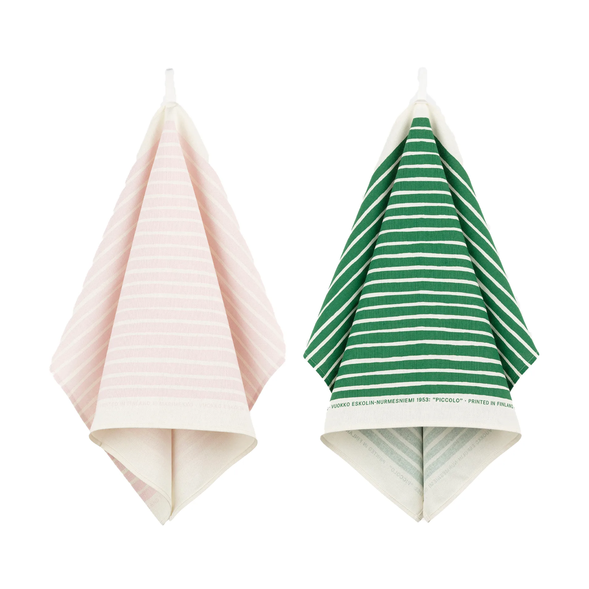 Paños de cocina Piccolo 43x70 cm 2 piezas, Verde-rosa Marimekko