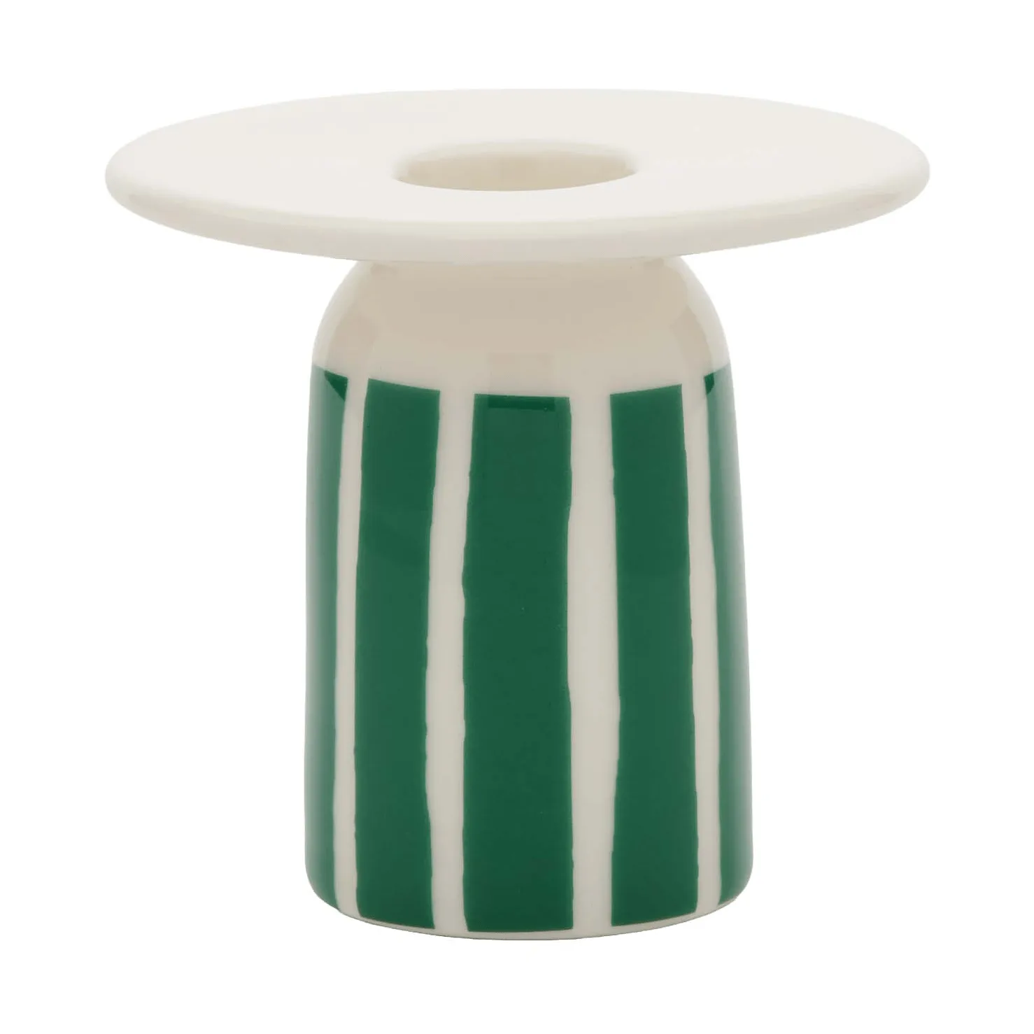 Piccolo candelero, Blanco-verde, 8 cm Marimekko