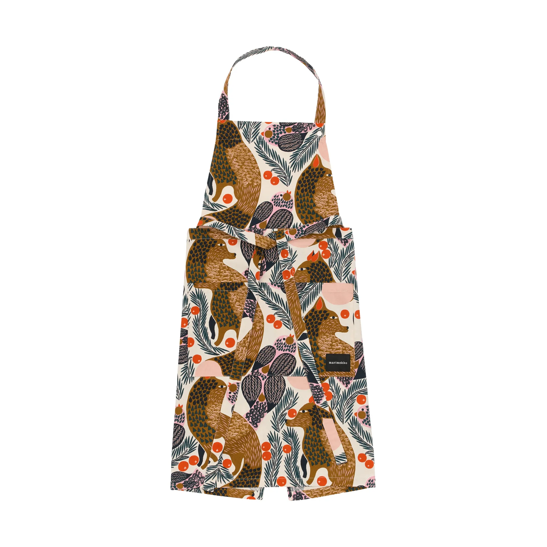 Pieni Ketunmarja delantal, White-multicolor Marimekko