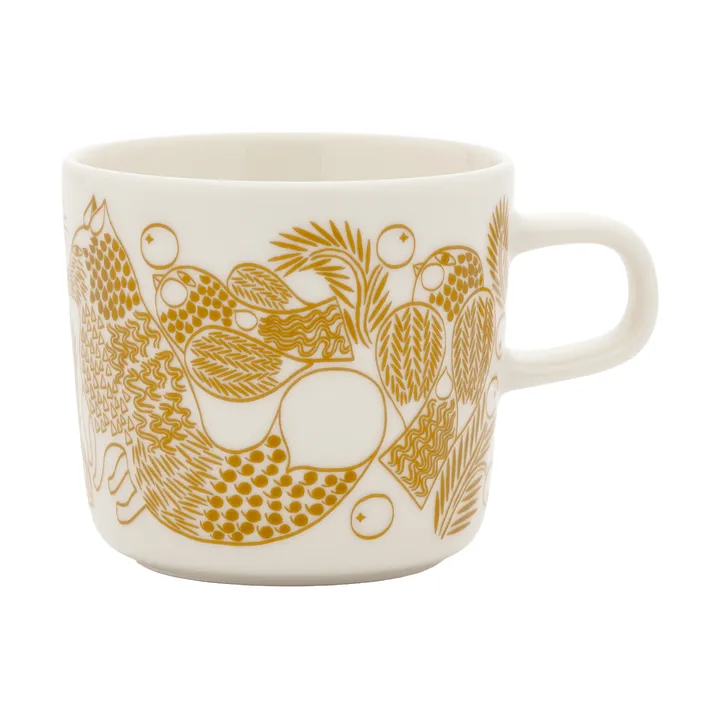 Piirto Ketunmar taza de café - Blanco-bronce marrón, 20 cl - Marimekko