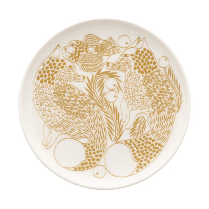 Piirto Ketunmarja plato de postre - White-bronze marrón, Ø13,5 cm - Marimekko