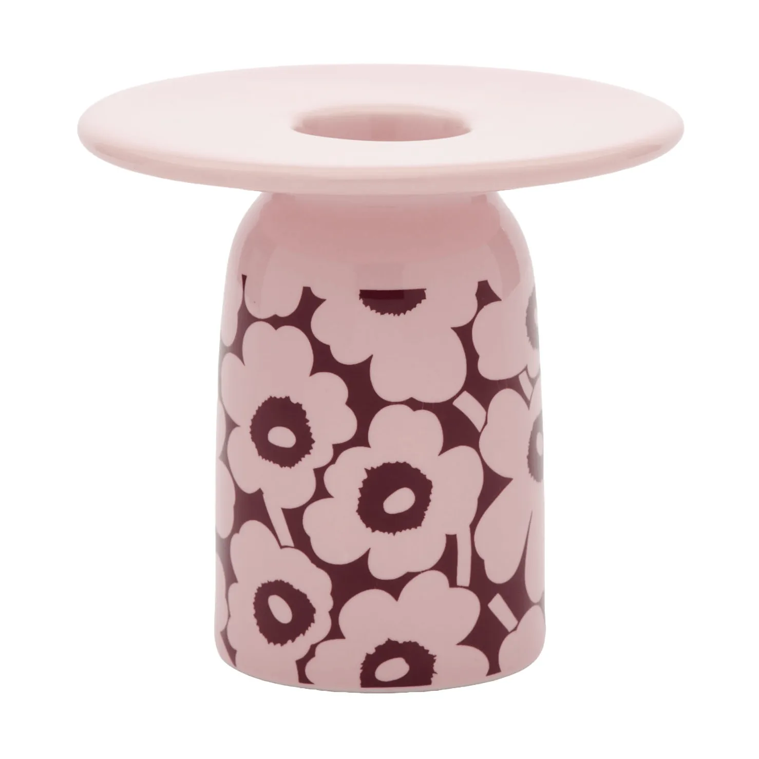 Pikkuinen Unikko candelabro, Rosa-burdeos Marimekko