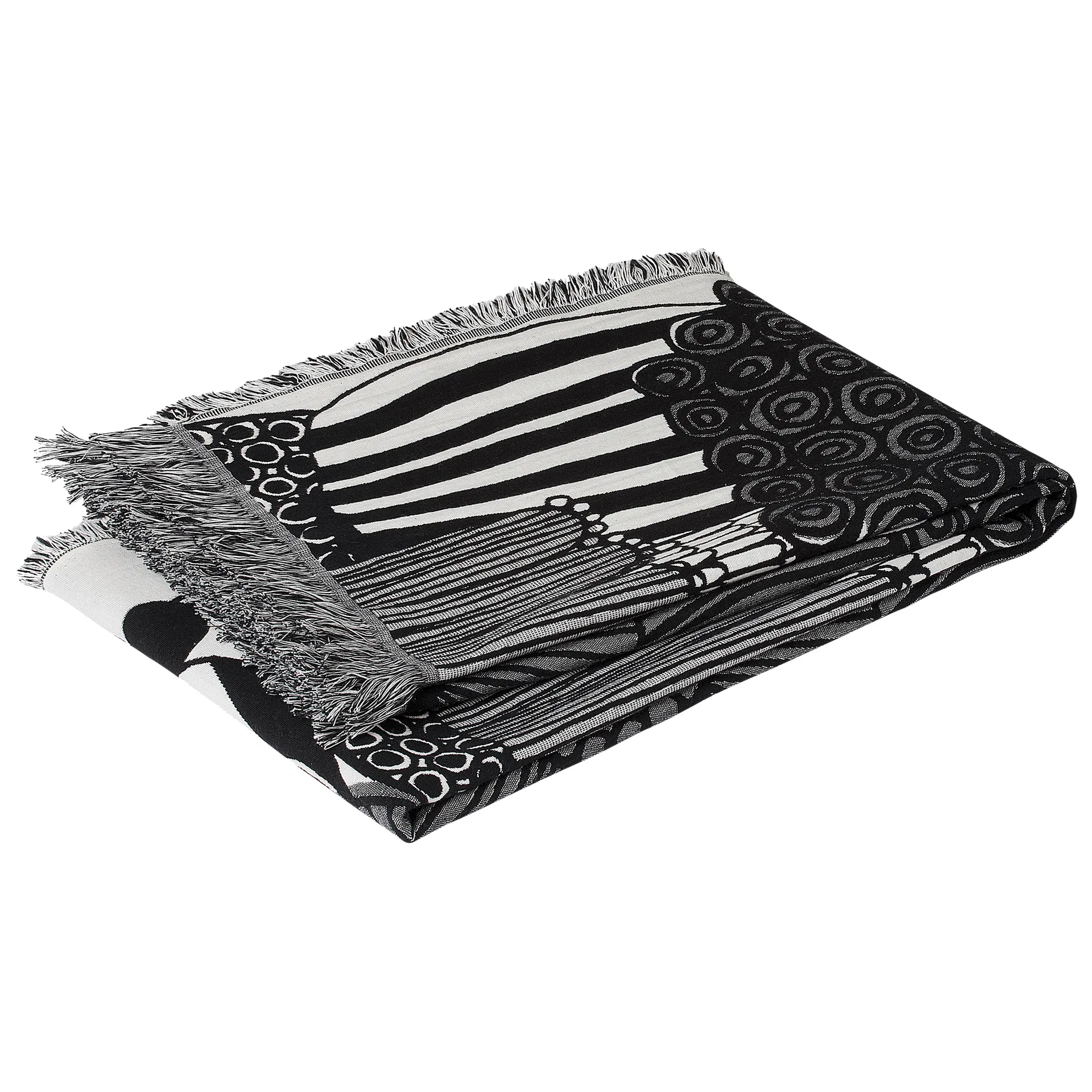 Plaid Siirtolapuutarha 130x180 cm, Off white-negro Marimekko