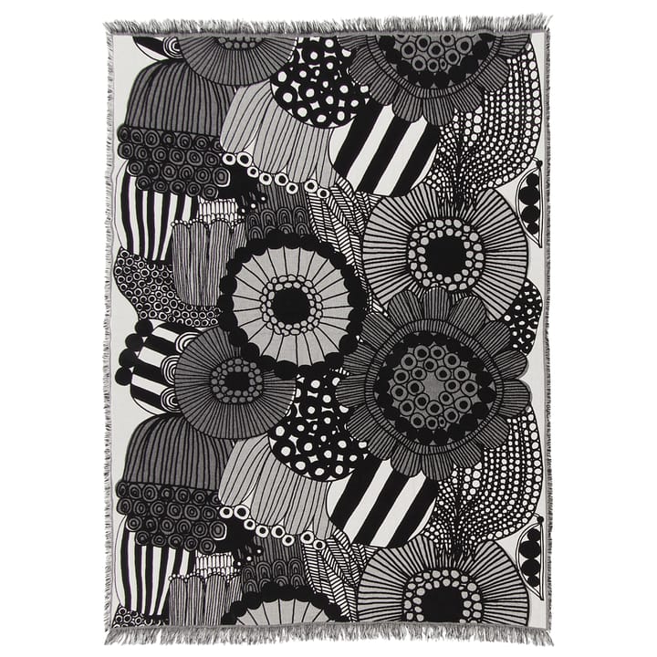 Plaid Siirtolapuutarha 130x180 cm, Off white-negro Marimekko