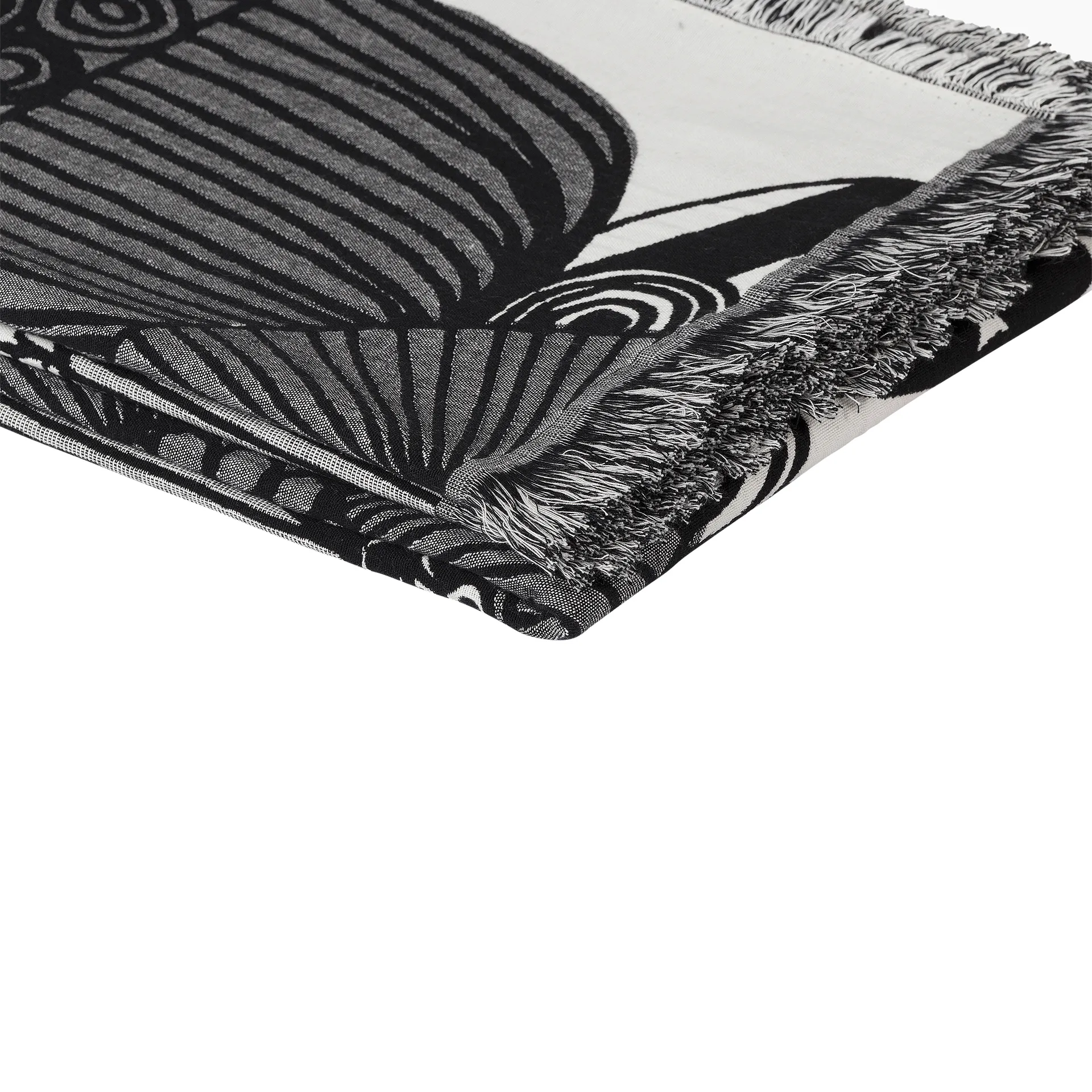 Plaid Siirtolapuutarha 130x180 cm, Off white-negro Marimekko