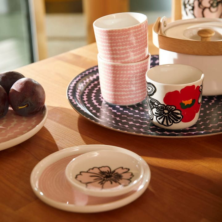 Platillo Räsymatto Ø 13,5 cm - Rosa-blanco - Marimekko
