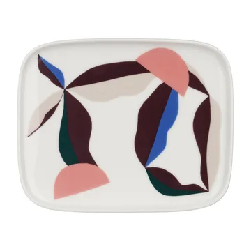 Plato Berry 15x12 cm - White-blue-powder-darkwine - Marimekko