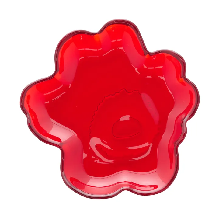 Plato de cristal Unikko Ø13 cm - Rojo - Marimekko