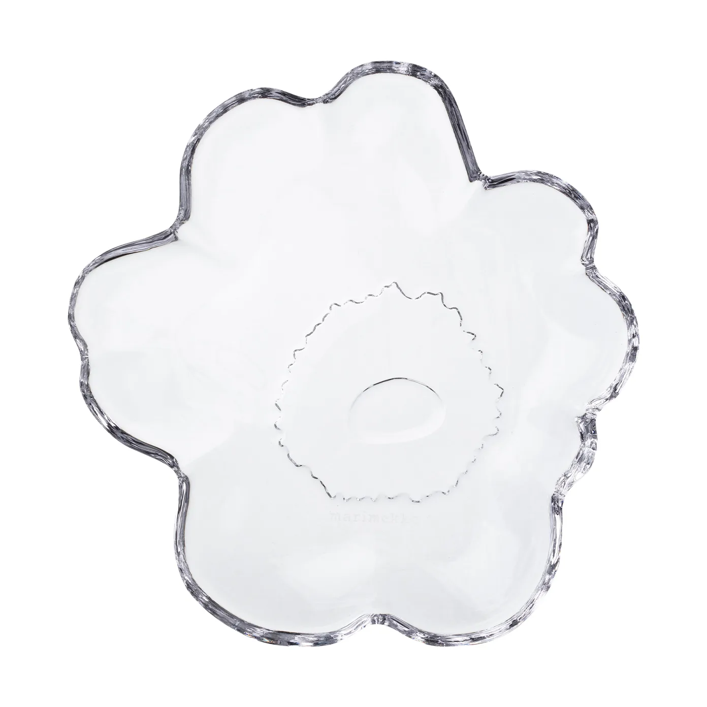 Plato de cristal Unikko Ø13 cm, Transparente Marimekko