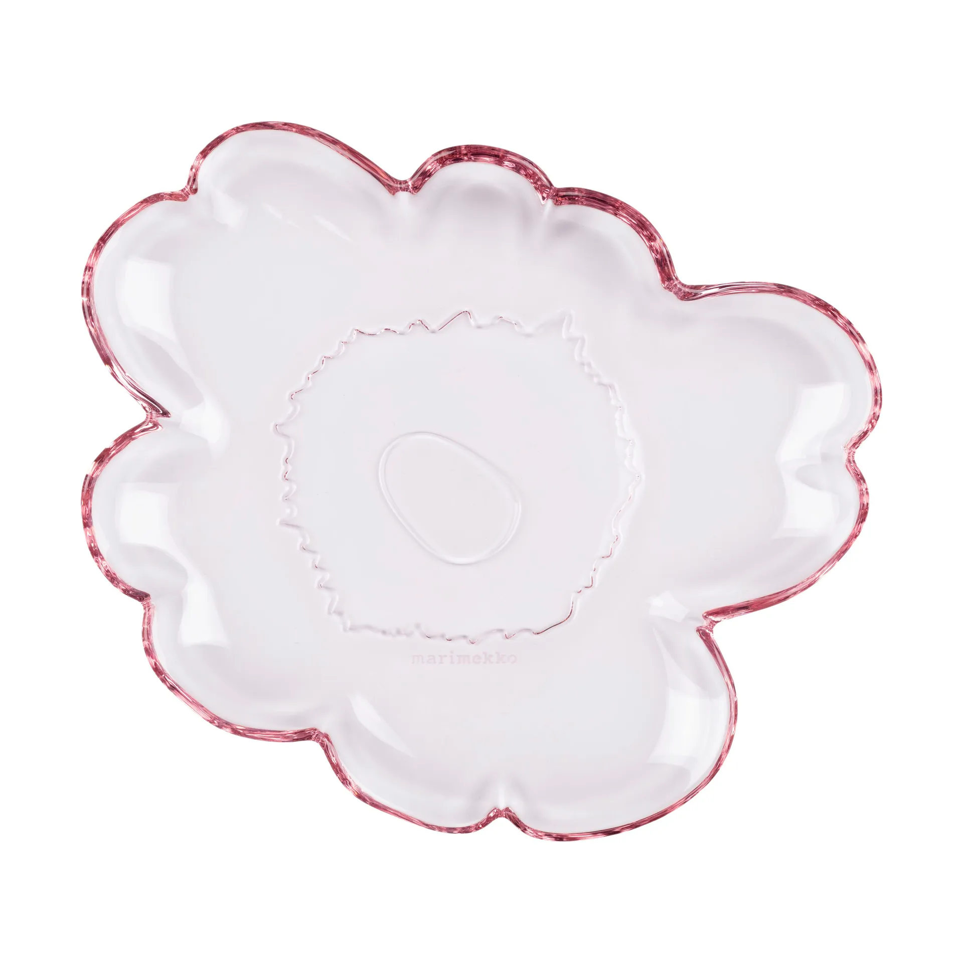 Plato de cristal Unikko 20 cm, Light pink Marimekko