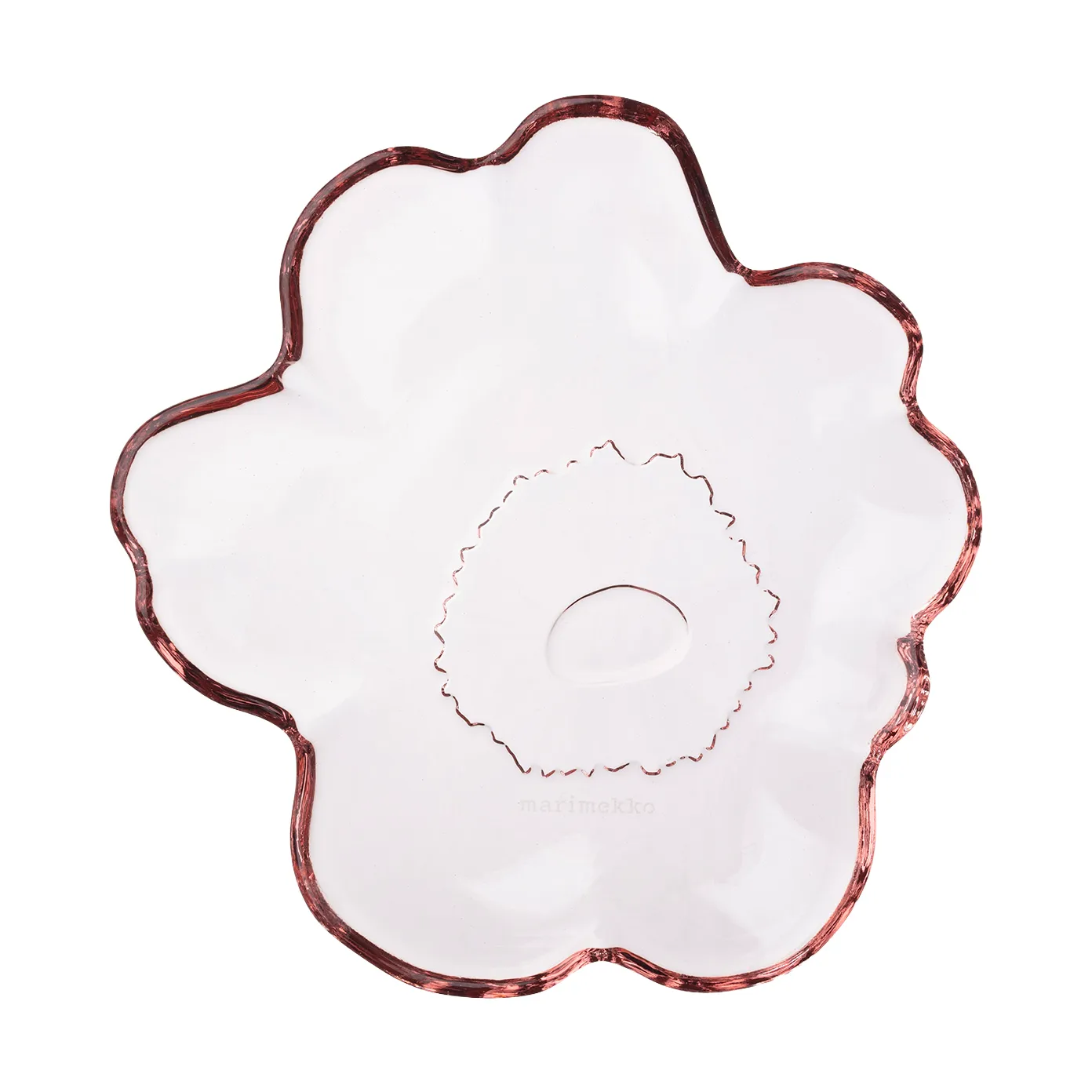 Plato de vidrio Unikko Ø13 cm, Pink Marimekko