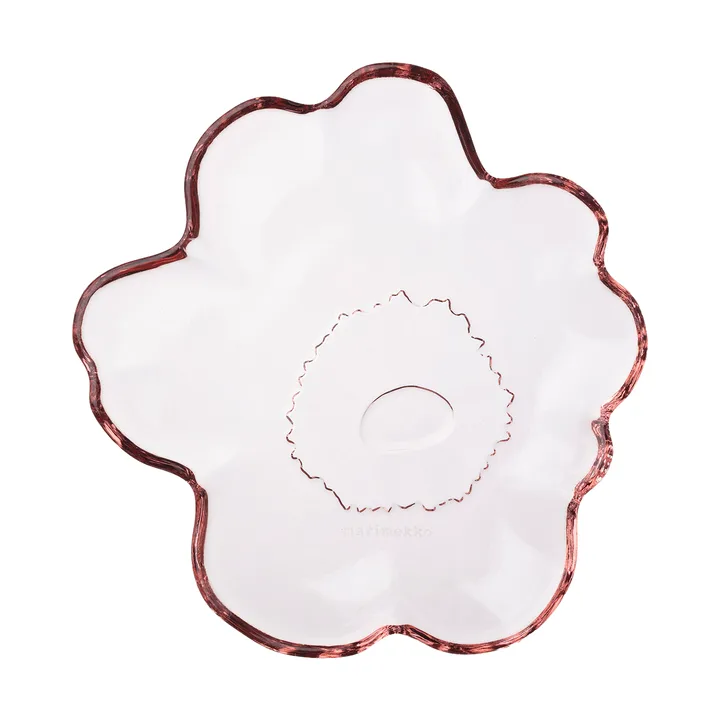 Plato de vidrio Unikko Ø13 cm - Pink - Marimekko