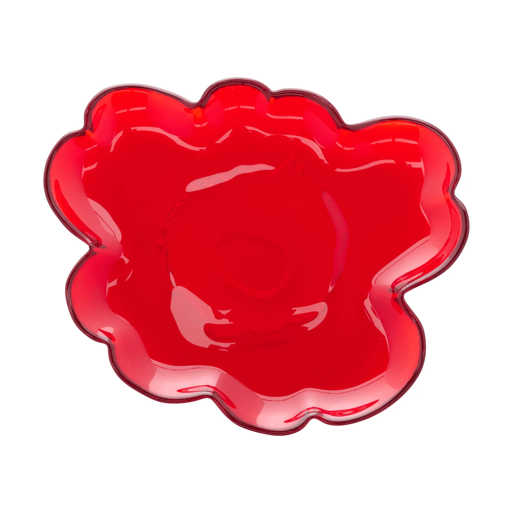 Plato de vidrio Unikko 20 cm, Rojo Marimekko