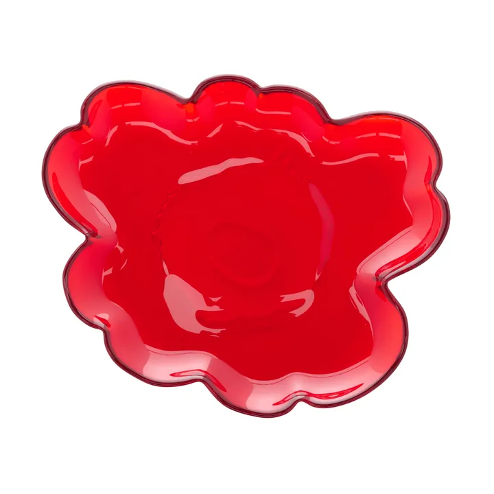 Plato de vidrio Unikko 20 cm - Rojo - Marimekko