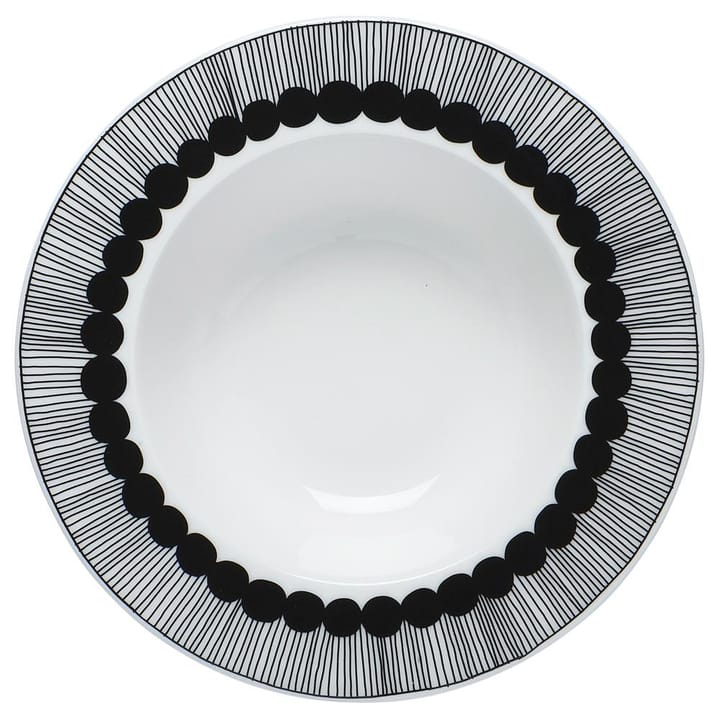 Plato hondo Siirtolapuutarha Ø20 cm - negro-blanco - Marimekko