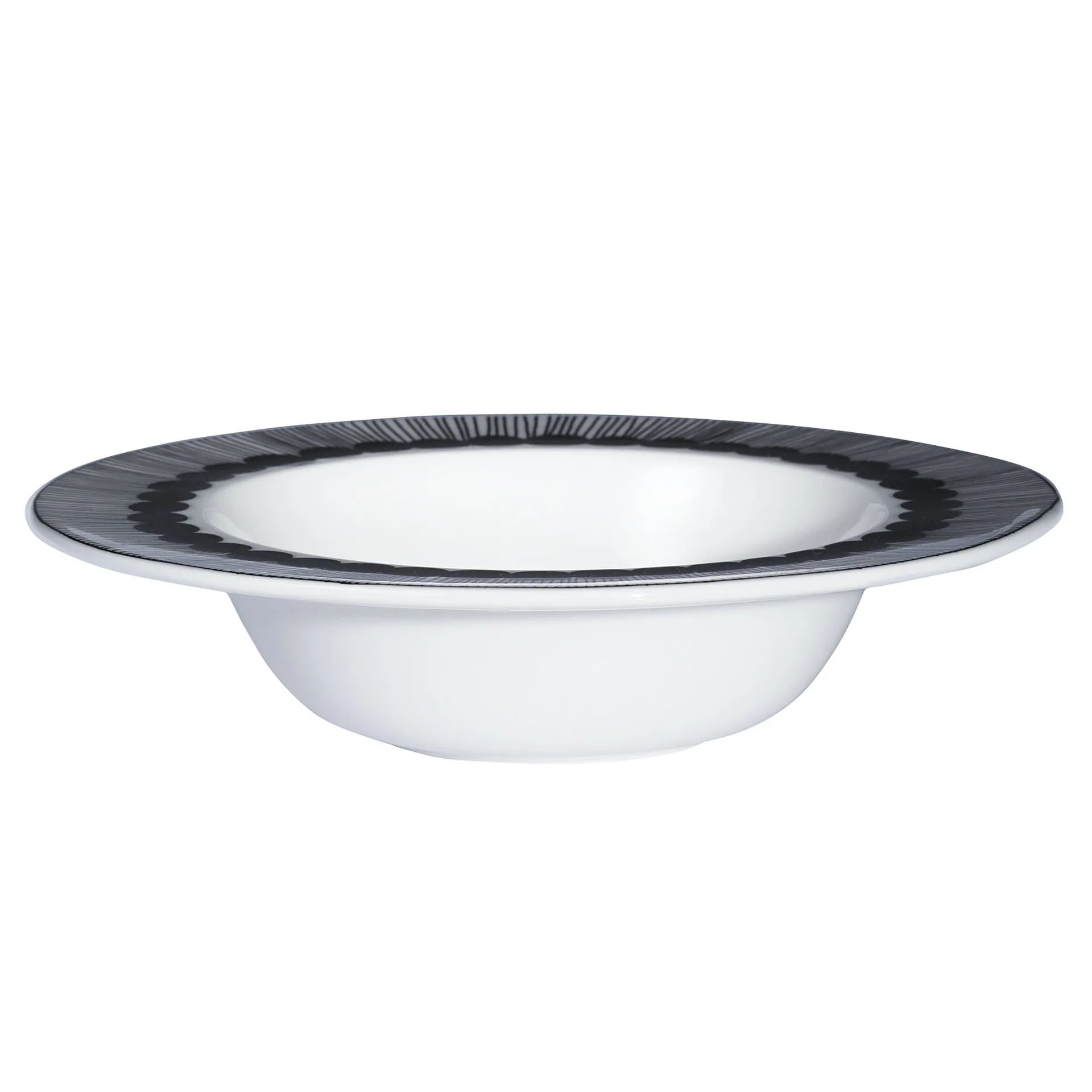 Plato hondo Siirtolapuutarha Ø20 cm, negro-blanco Marimekko