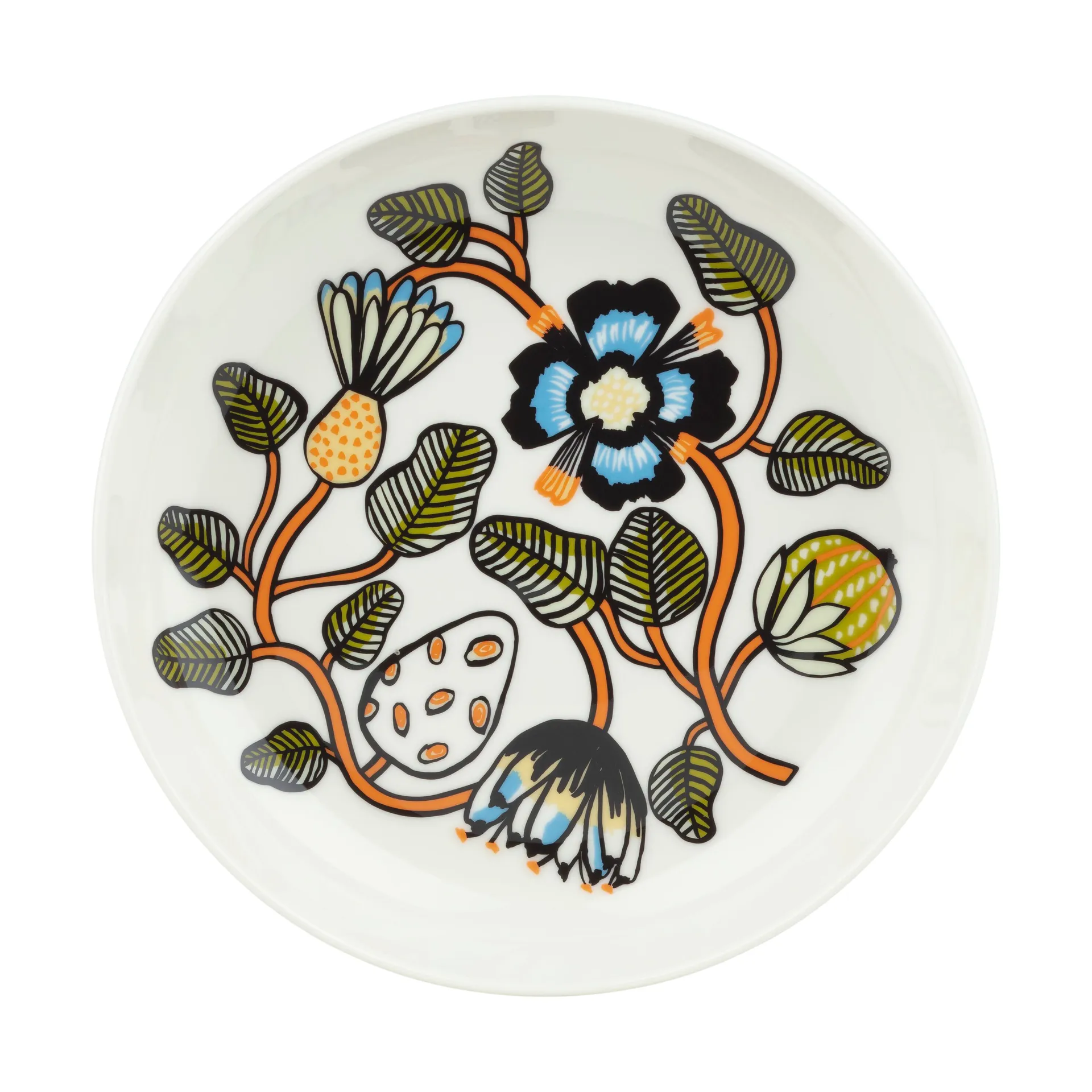 Plato hondo Tiara Ø20,5 cm, White-warm orange-green Marimekko