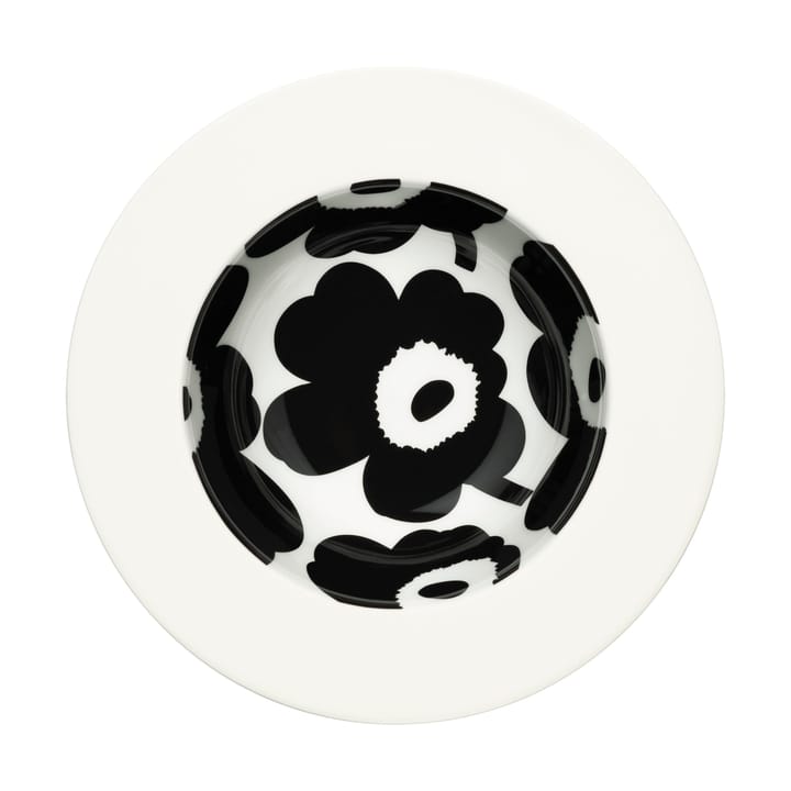 Plato hondo Unikko Ø20 cm - White-black - Marimekko