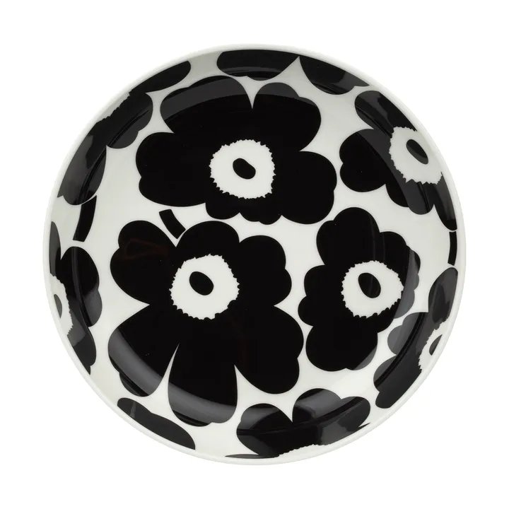 Plato hondo Unikko Ø20,5 cm - Black-white - Marimekko