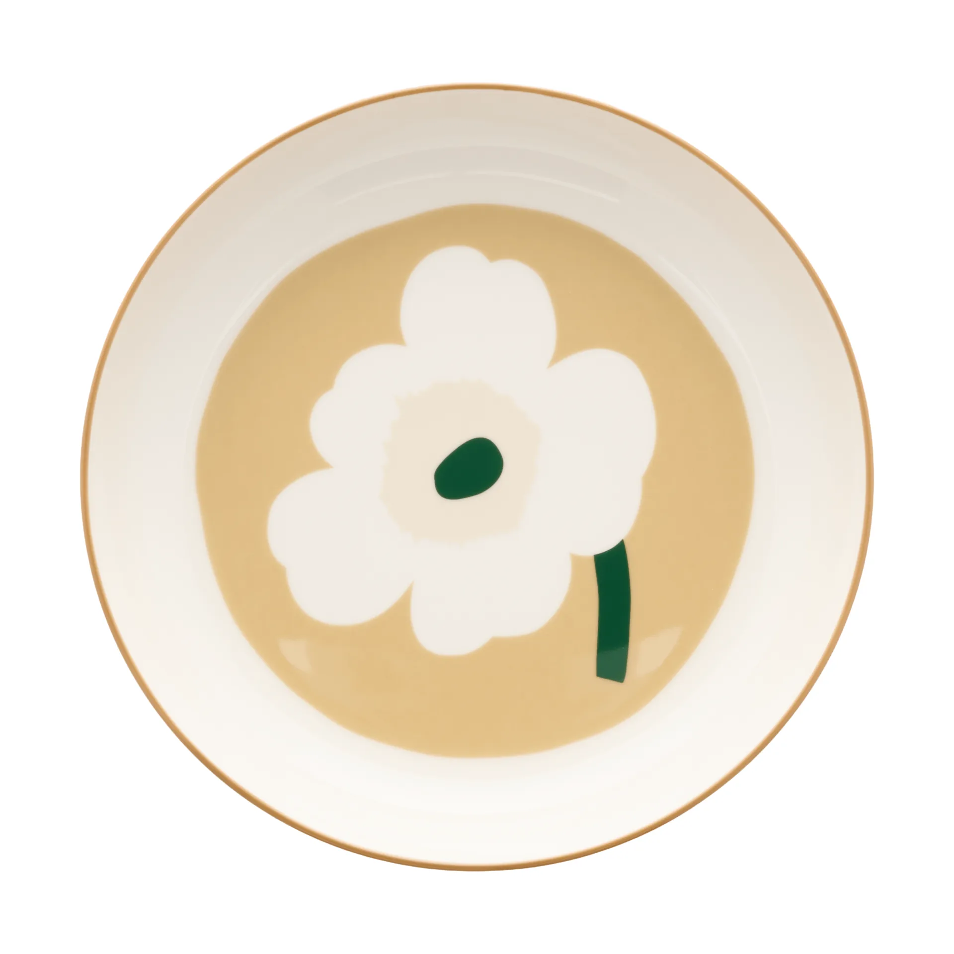Plato hondo Unikko Ø20,5 cm, White-beige-light sand-dark green Marimekko