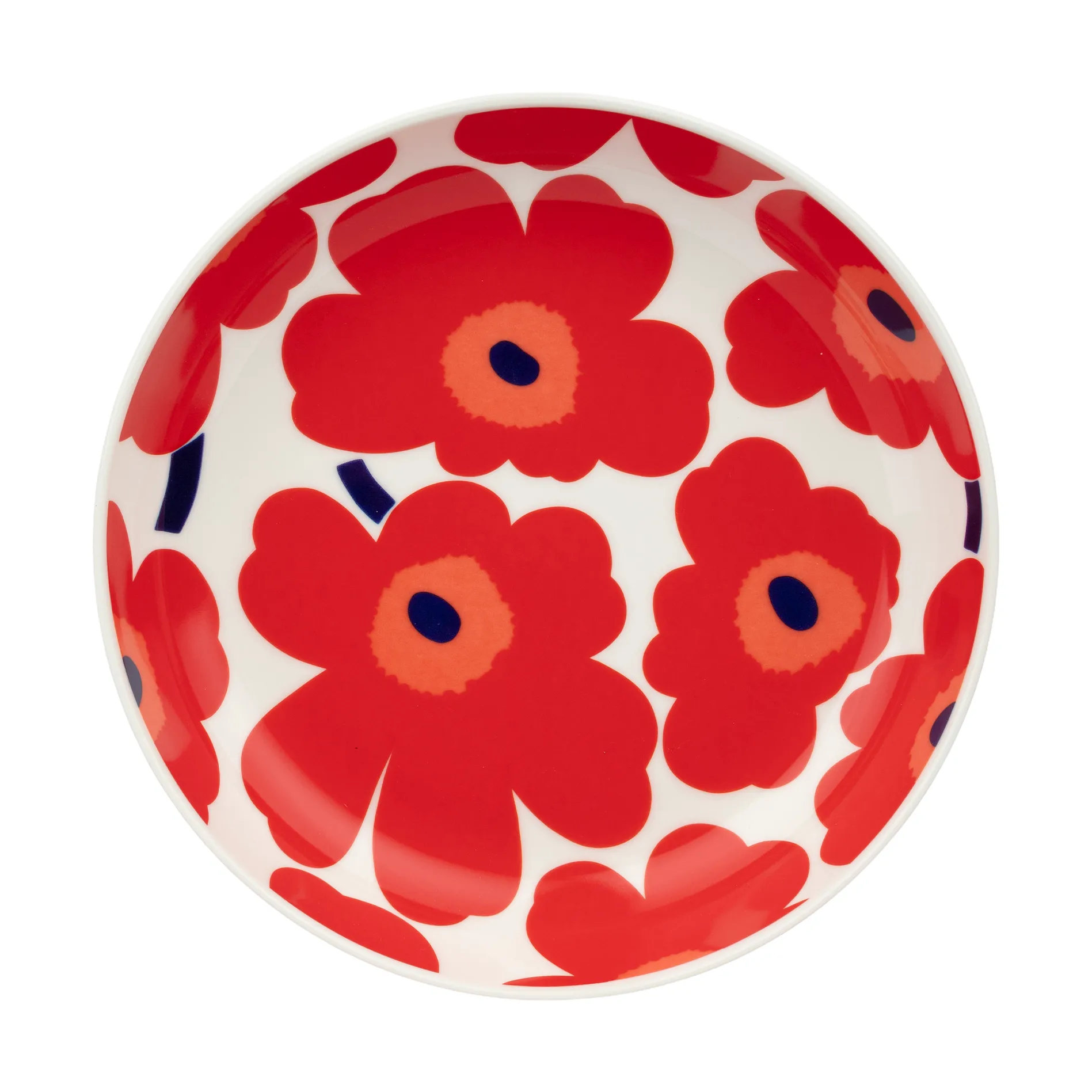 Plato hondo Unikko Ø20,5 cm, White-red-blue Marimekko