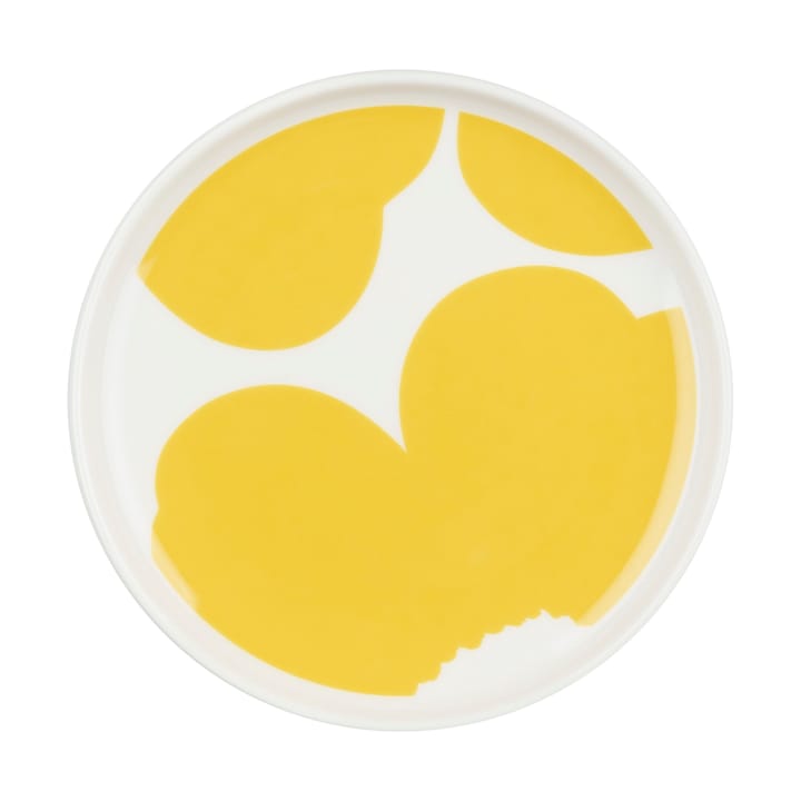 Plato Iso Unikko Ø13,5 cm, White-spring yellow Marimekko
