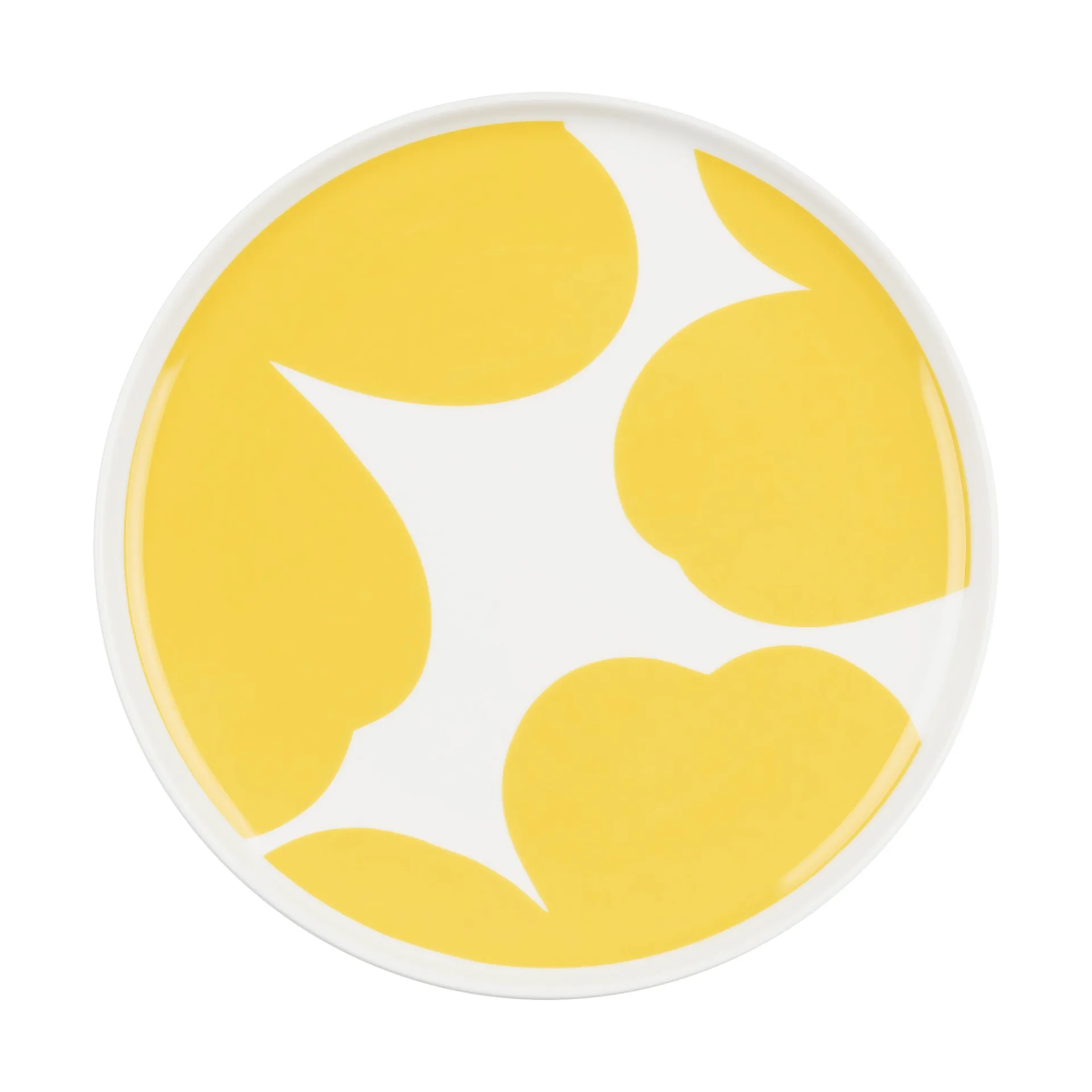 Plato Iso Unikko Ø20 cm, White-spring yellow Marimekko